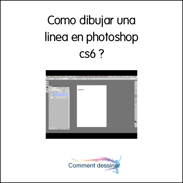 Como dibujar una linea en photoshop cs6